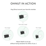 How to Use the Ohnut. The Ohnut is a stretchy wearable is made from 4 rings that can be linked together or worn individually to control penetration depth and help relieve pain during sex.
