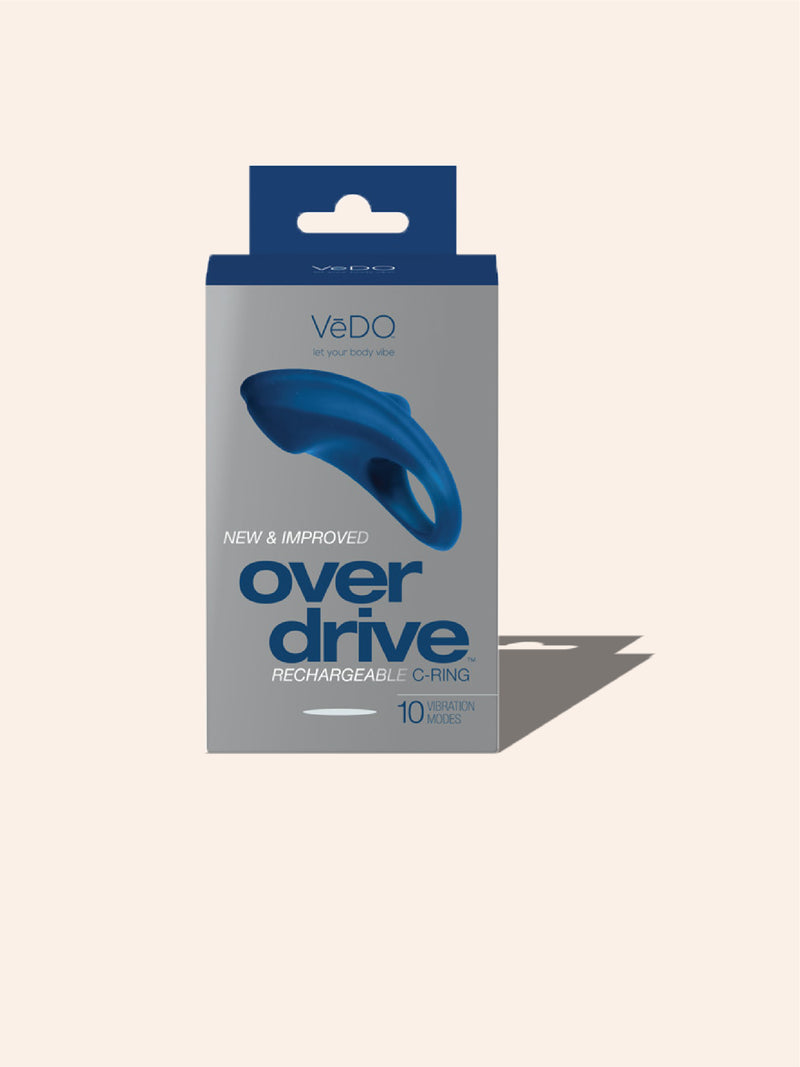 VeDo Overdrive Vibrating Cock Ring for Couples MMURE Midnight Blue